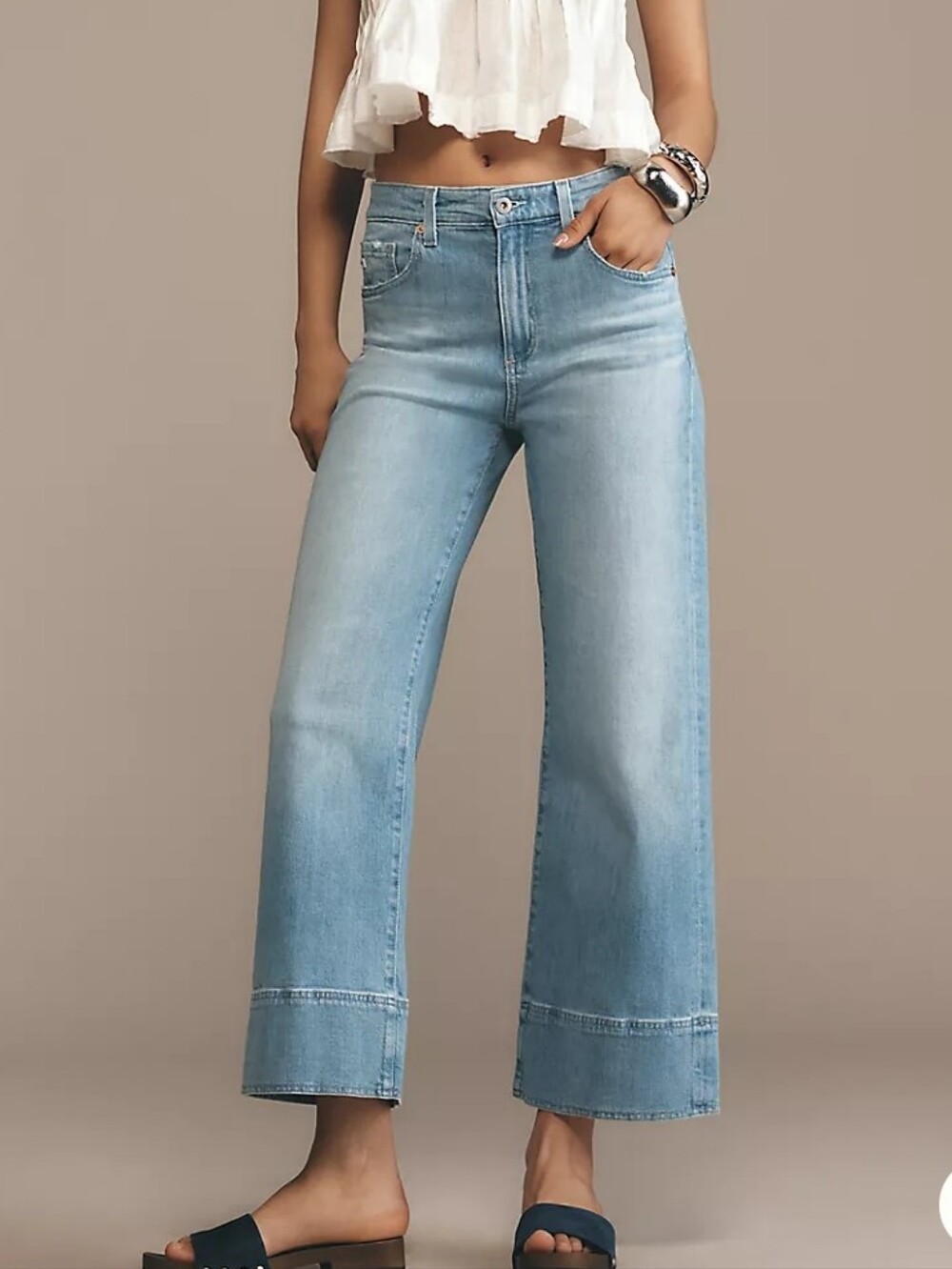 Ag Adriano Goldschmied SAIGE Straight-Leg Cropped Jeans